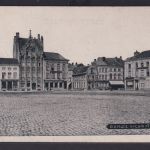 Ansichtskarte Dixmude Belgien Westflandern Großer Platz Häuser Feldpost nach