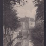 Ansichtskarte Dixmude Vieux Point Brücke Belgien Feldpost 16.02.1915