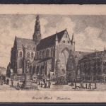 Ansichtskarte Künstlerkarte Radierung Kunst Sign. P.Matthes Haarlem Große Kirche