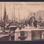 Ansichtskarte Antwerpen Hafen Boote Arbeiter Belgien nach Mülheim 19.08.1913