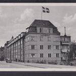 Ansichtskarte Randers Strassenansicht Oldtimer Dänemark nach Wien Marke entfernt