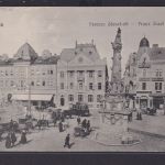 Ansichtskarte Ujvidek Serbien Novi Sad Granz Josef Platz Denkmal Strassenbahn