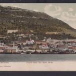 Ansichtskarte Gibraltar New Mole Meer Schiffe Ortsansicht Landschaft nach Wien
