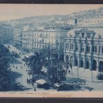 Ansichtskarte Alger Algier Algerien Platz Bresson Theater Strassenansicht Bäume