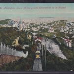 Ansichtskarte Künstlerkarte Barcelona Spanien Totalansicht Tibidabo Berg