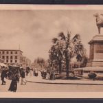 Ansichtskarte Cairo Ägypten Opernplatz Denkmal Palmen