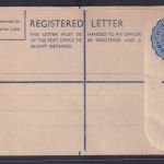 British Malaya Ganzsache Einschreibeumschlag EU 20 cts blau postal stationery