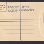 British Malaya Ganzsache Einschreibeumschlag EU 30 cts blau postal stationery