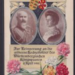 Briefmarken Deutsches Reich Privatganzsache Königspaar Württemberg Blumentag