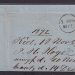 Brustschild Deutsches Reich Brief EF 19 mit gutem Würstchenstempel Kiel nach