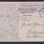 Schiffspost Rhein Deutsches Reich mit R3 Gruss vom Rhein an Bord des Dampfers