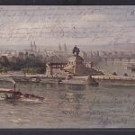 Schiffspost Rhein Deutsches Reich mit R3 Gruss vom Rhein an Bord des Dampfers