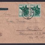 Ostmark Linz Deutsches Reich Brief MEF Paar Landesschießen Tirol Österreich