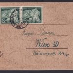 Ostmark Linz Deutsches Reich Brief MEF 843 Paar Verpflichtung Jugend nach Wien