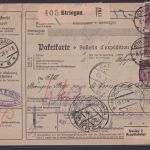Deutsches Reich Infla Brief inter. Paketkarte nach Constantinopel ab Striegau
