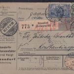 Deutsches Reich Brief Destination Sitzendorf Schwarzatal via Dresden nach