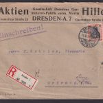 Deutsches Reich R Brief EF Germania mit innenliegend schöner lithographierter