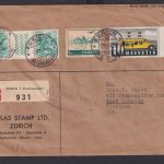 Schweiz R Brief Flugpost plus Zusammendruck Kehrdruck mit R Zettel Zürich