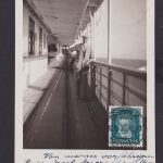 Private Foto Ansichtskarte Schiff Kreuzfahrt ab Dresden Sachsen nach Antwerpen