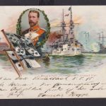 Ansichtskarte Künstlerkarte Sign. Kiel Flagschiff Deutschland a.Langenschwalbach