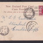 Neuseeland Colombo Ansichtskarte Auckland n Constantinopel Istanbul British Post