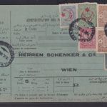 Türkei Brief Paketkarte nach Schenker in Wien Österreich mit attrativ frankiert