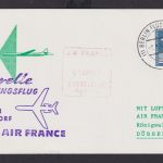 Flugpost Brief Air Mail berlin selt. grüner Stempel Brandenburger Tor Caravelle