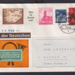 Berlin Brief selt. Stempel. Int. Police Corporation Polizei mit illustrer Frankatur