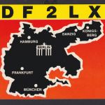 Berlin selt. Amateurfunk Anlasskarte DF2LX Deutschland mit Danzig + Königsberg