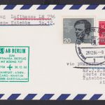 Flugpost Airmail Dekor. Frankatur Widerstandskämpfer Brandenburger Tor LH 736