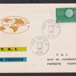 Flugpost Frankreich Französisch Polynesien Kolonien Brief tolle Klappkarte