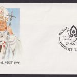 Australien Brief Pabst Besuch 1986 Glaube Religion Kirche Hobart Tas Tasmanien