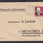 Bund Brief EF 266 Ballin Maschin.Werbestempel Schweinfurt Adler nach München