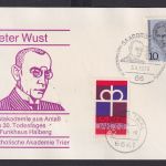 Bund Sonderkarte Peter Wust Festakademie Saarbrücken mit rs. Block 25 Jahre BRD