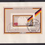 Bund Sonderkarte Peter Wust Festakademie Saarbrücken mit rs. Block 25 Jahre BRD