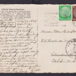 Ansichtskarte Luftpost Hamburg Hafen Schiffe Elbtunnel nach USA 13.01.1938