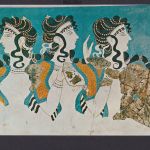 Ansichtskarte Heraklion Kreta Grichenland Museum Die blauen Frauen Freskomalerei