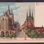 Ansichtskarte Erfurt Thüringen Dom Severikirche Künstlerkarte Kunstanstalt