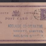 Australien South Australia Ganzsache 1p Queen Victoria G.P.O. Adalaide n. Nelson