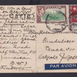 Briefmarken Jamaika MIF 1s + 6 d Ansichtskarte Versailles n. Belgrad Jugoslawien