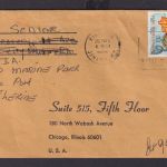 Briefmarken Jamaika Kingston nach Chicago Illinois USA EF Weihnachten Salvation