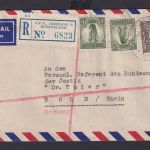 Australien Flugpost R Brief G.P.O Briesbane Queensland Bonn 1953