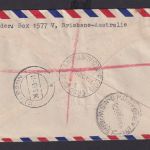 Australien Flugpost R Brief G.P.O Briesbane Queensland Bonn 1953
