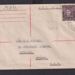 Australien Übersee Brief MEF 3d Rotes Kreuz Schiffspost Sydney New South Wales