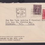 Australien Übersee Brief MIF Masch.St. Sydney nach Brooklyn New York USA