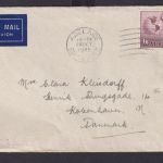 Flugpost Australien Brief EF 1,6 Sh Adelaide Südaustralien n Kopenhagen Dänemark