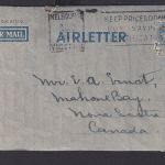 Flugpost air mail Australien Ganzsache Airletter Aerogramm 7 d. King Georg