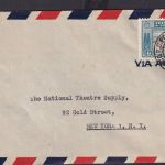 Trinidat & Tobago Flugpost Brief EF 6 cent von Port of Spain nach New York USA