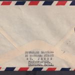 Trinidat & Tobago Flugpost Brief EF 6 cent von Port of Spain nach New York USA