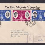 Kaimaninseln R Brief Queen Elisabeth Destination Georgetown Cranford New Jersey